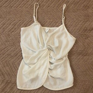 Off white knotted spaghetti strap top